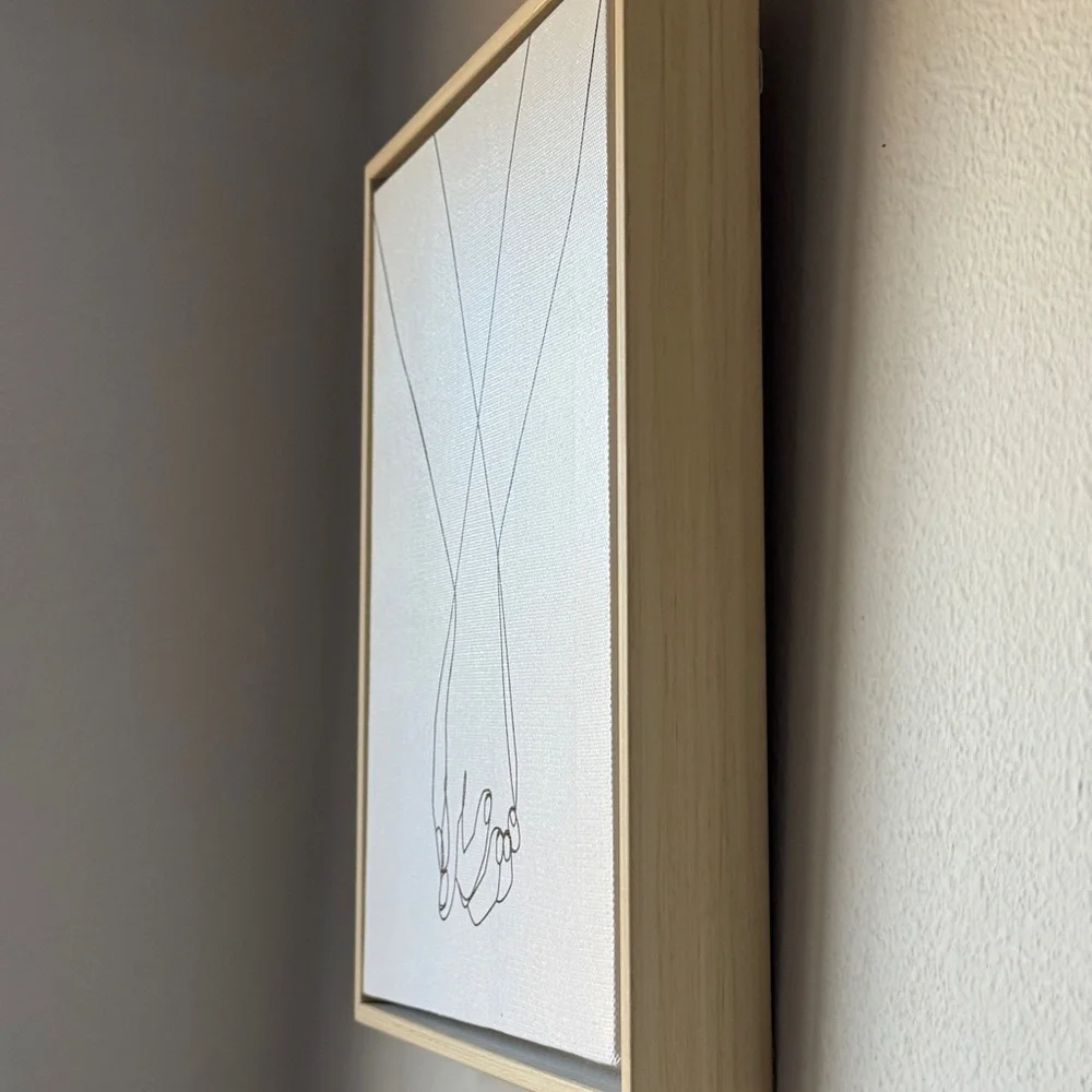 Opalhouse Sketch Hands Framed Canvas
